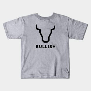 Bullish Black Logo - Bullish Crypto - Bullish Trend Kids T-Shirt